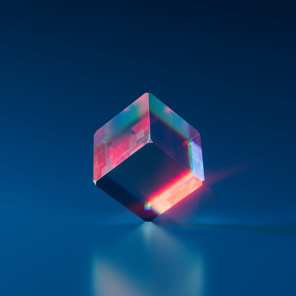 Image of a transparent cube